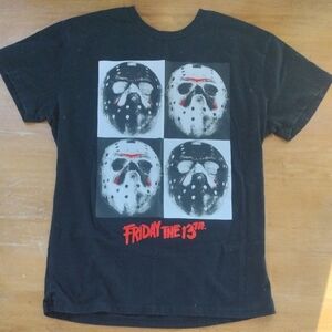 Friday The 13th Black and Red Short Sleeve Horror Tees